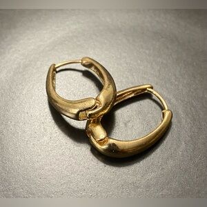 Vintage Gold-Plated  Hoop Earrings